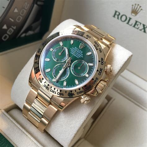 rolex daytona all gold green dial|gold rolex daytona green face.